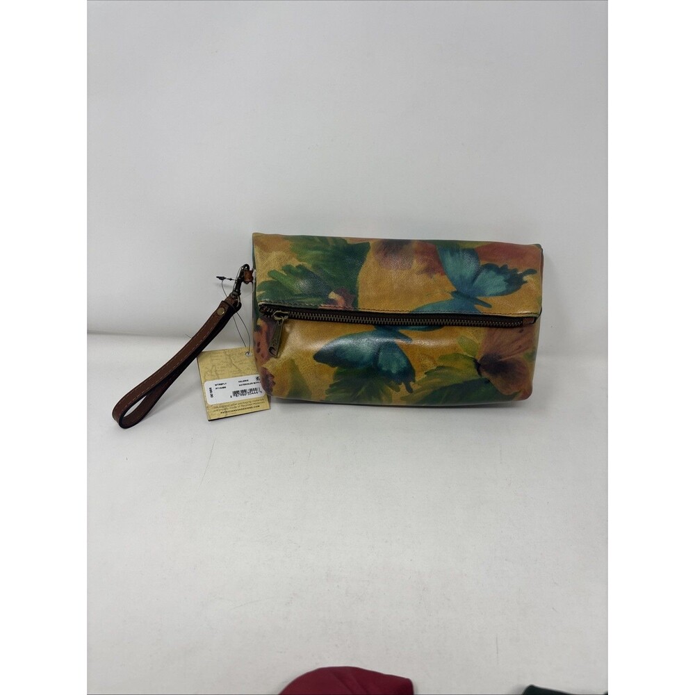 Patricia Nash Valerie Leather Foldover Wristlet Clutch Butterfly NWT MSRP $99